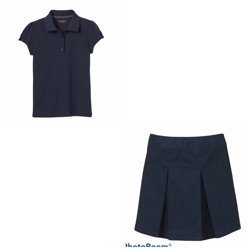 3 / Cat & Jack uniforms 2 polo shirts and 1 skort